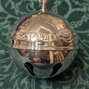 Silver Christmas Bell Ornament